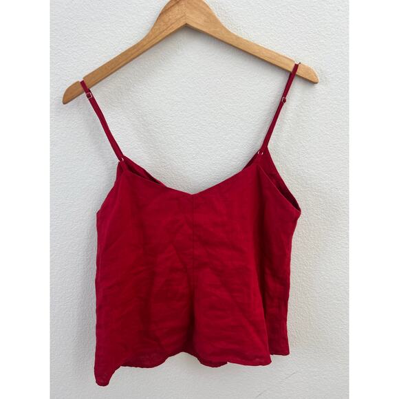 Reformation Linen Red Bow top size M - Picture 5 of 6